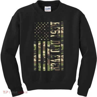 Best Dad Ever Army Flag Kids Sweatshirt