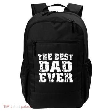 Best Dad Ever Block Logo Backpack