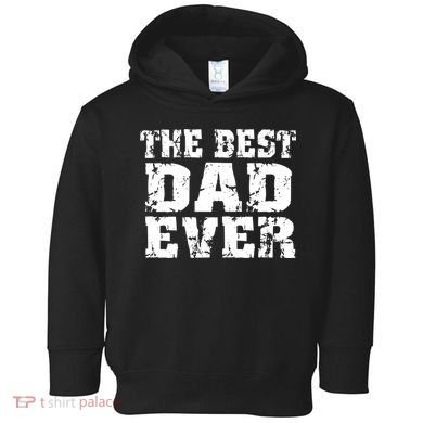 Best Dad Ever Block Logo Toddler Hoodie