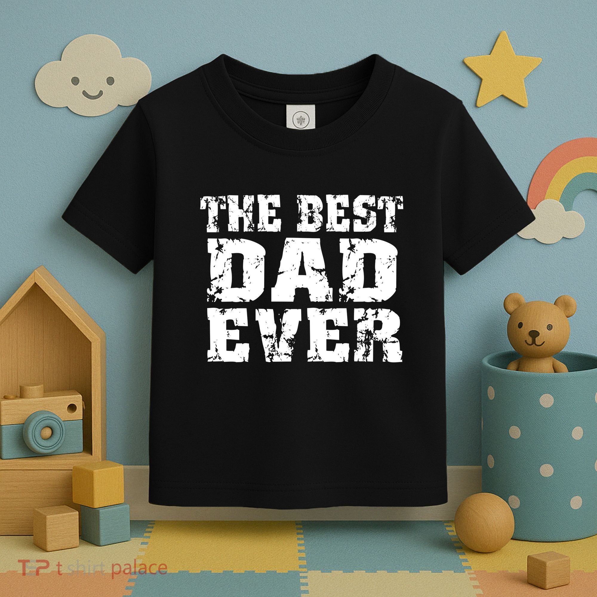 Best Dad Ever Block Logo Toddler T-Shirt