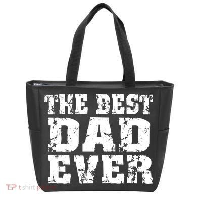 Best Dad Ever Block Logo Tote Bag