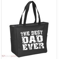 Best Dad Ever Block Logo Tote Bag thumb 2