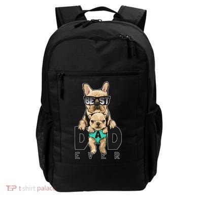 Best Dad Ever Cute Funny Dog Pug Dad Backpack