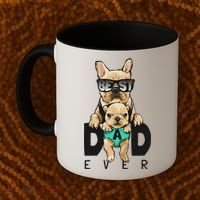 Best Dad Ever Cute Funny Dog Pug Dad Coffee Mug thumb 2