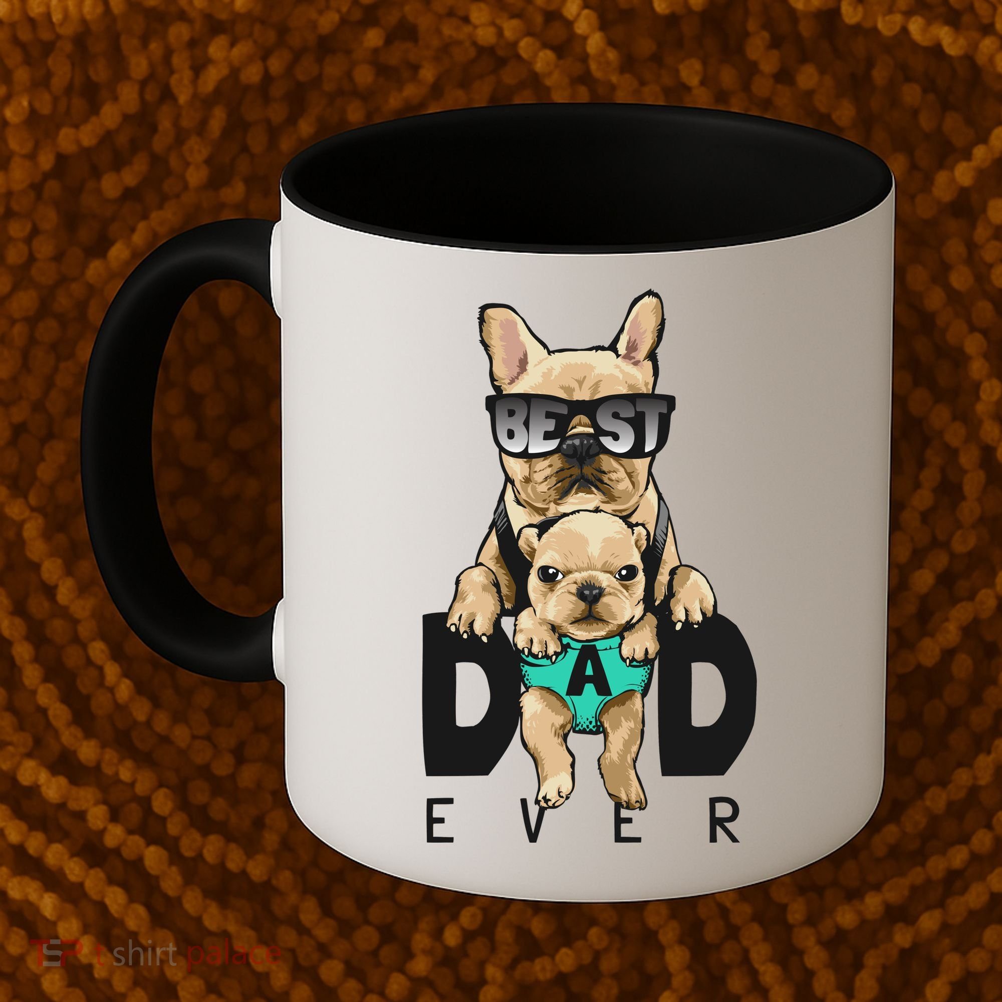 Best Dad Ever Cute Funny Dog Pug Dad Coffee Mug