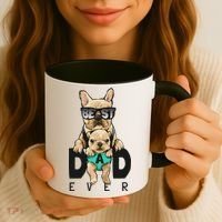 Best Dad Ever Cute Funny Dog Pug Dad Coffee Mug thumb 3