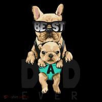 Best Dad Ever Cute Funny Dog Pug Dad Coffee Mug thumb 5