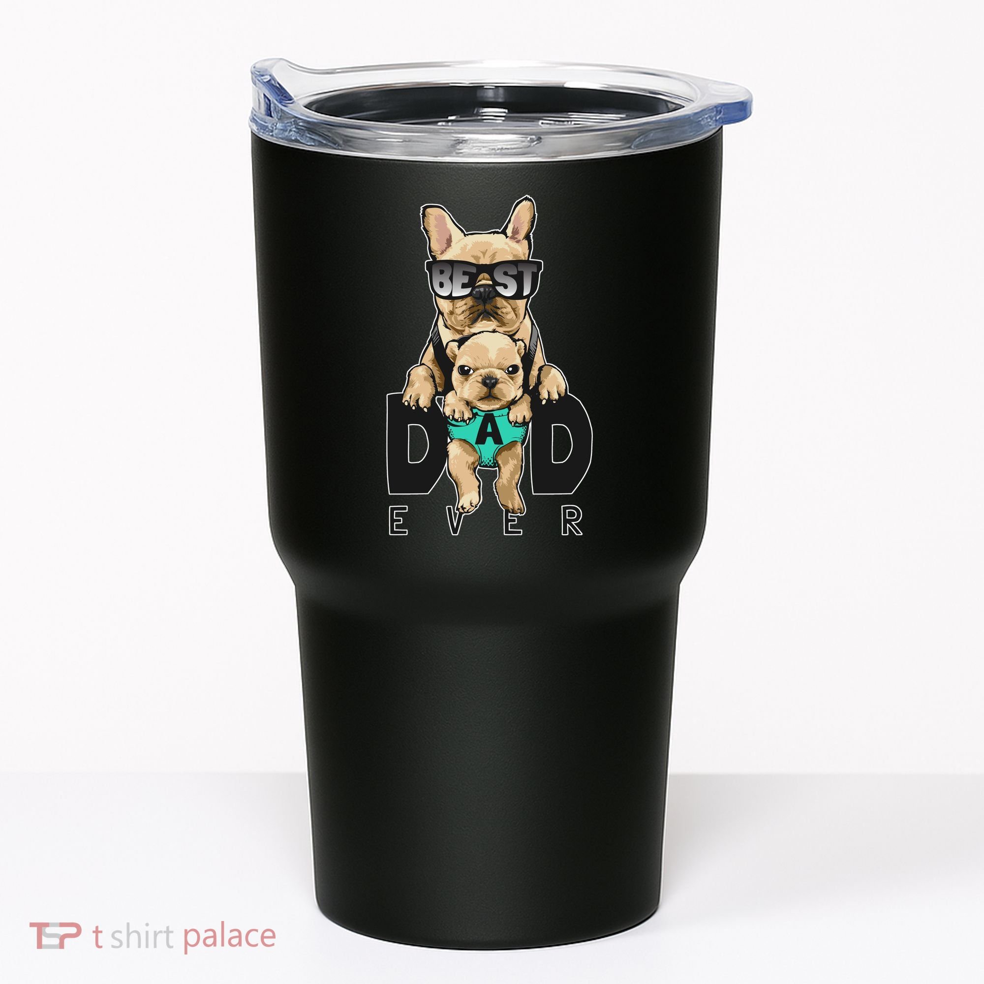 Best Dad Ever Cute Funny Dog Pug Dad Tumbler