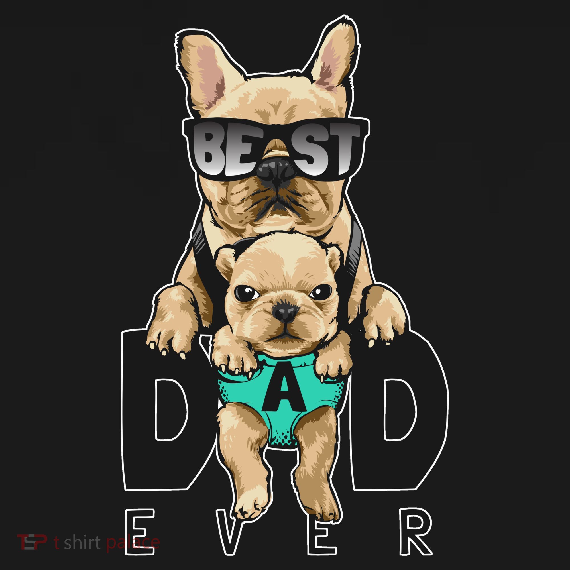 Best Dad Ever Cute Funny Dog Pug Dad Visor