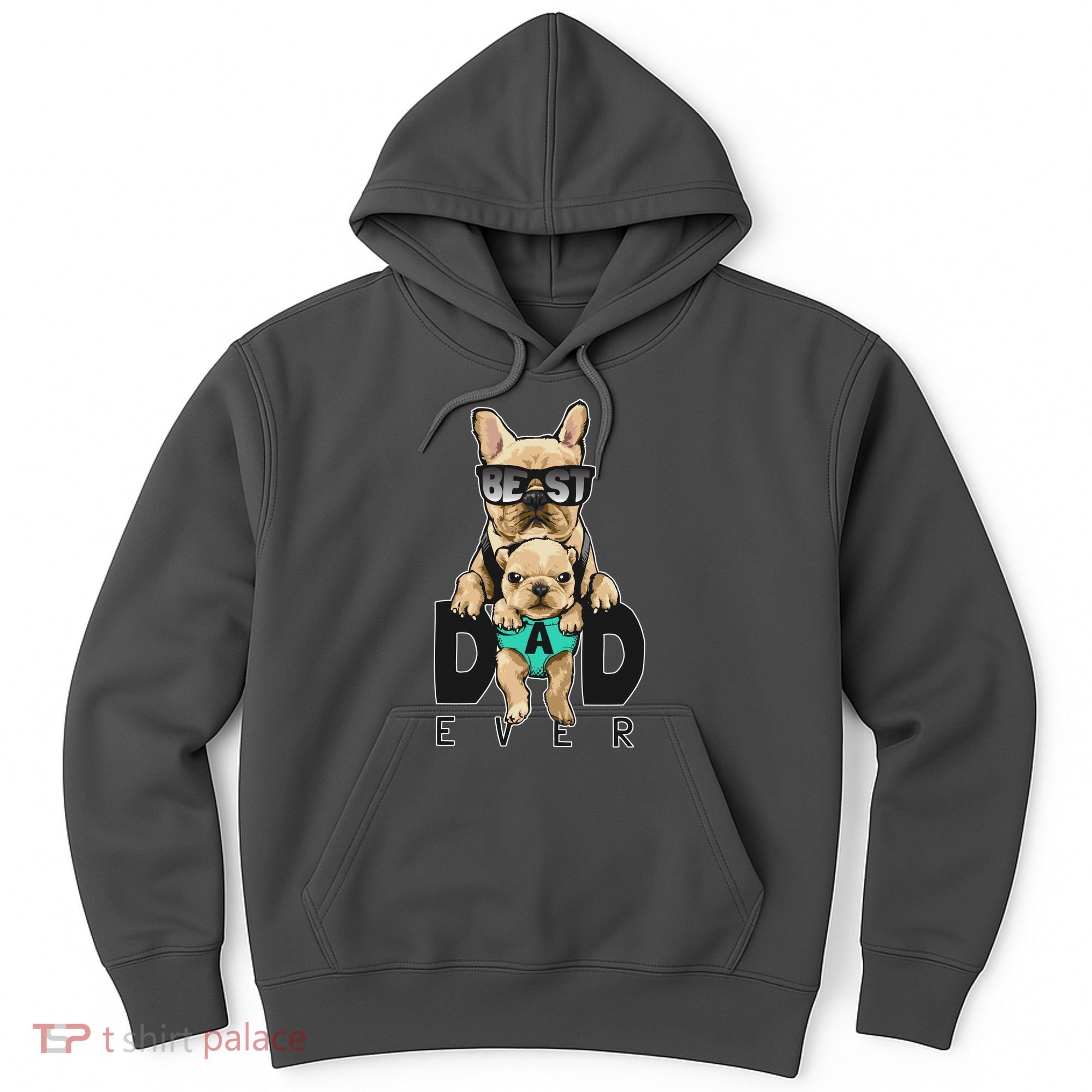 Best Dad Ever Cute Funny Dog Pug Dad Hoodie