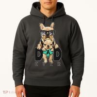 Best Dad Ever Cute Funny Dog Pug Dad Hoodie thumb 2