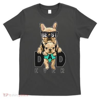 Best Dad Ever Cute Funny Dog Pug Dad T-Shirt