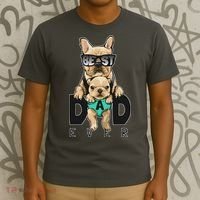Best Dad Ever Cute Funny Dog Pug Dad T-Shirt thumb 3
