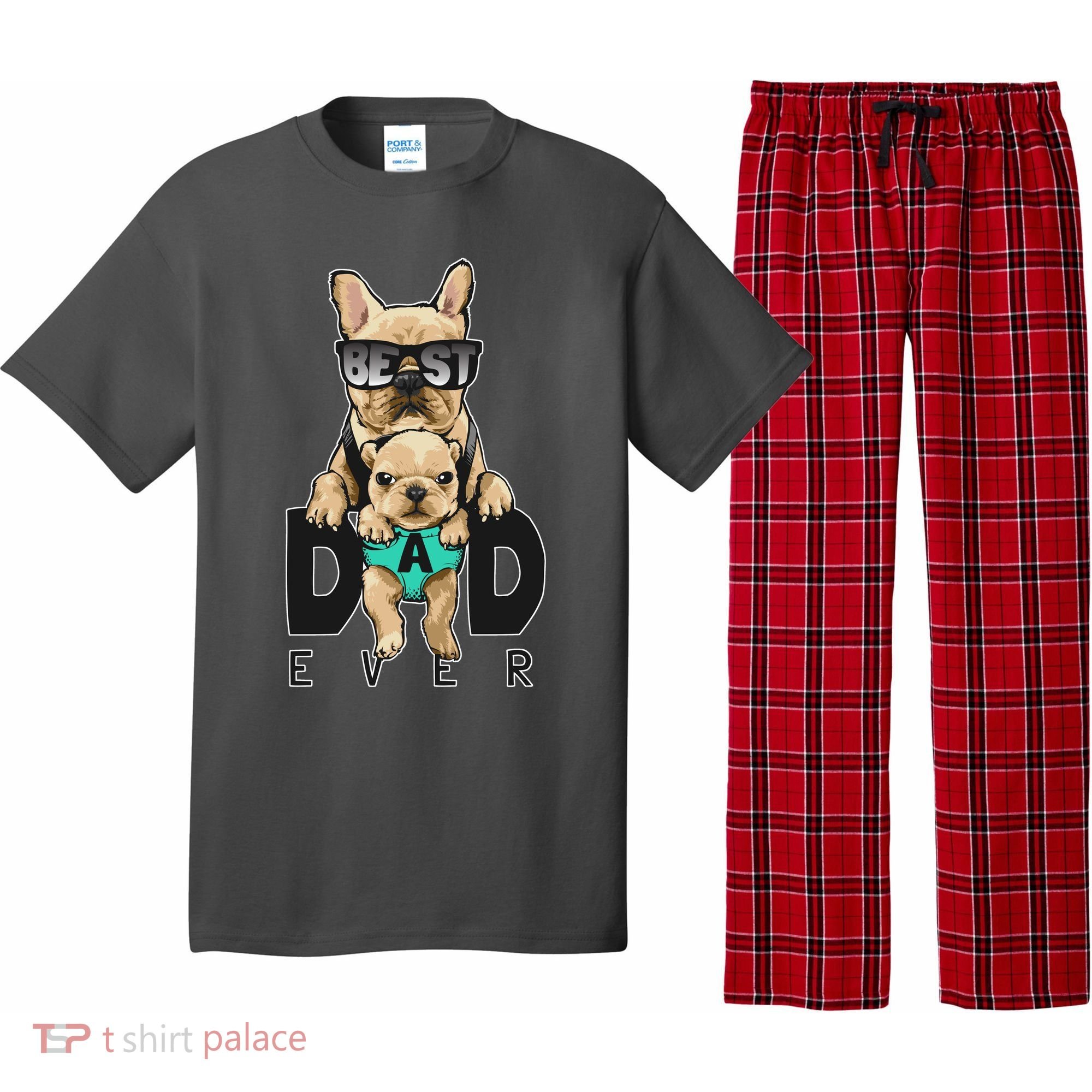 Best Dad Ever Cute Funny Dog Pug Dad Pajama Set