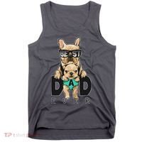 Best Dad Ever Cute Funny Dog Pug Dad Tank Top thumb 0