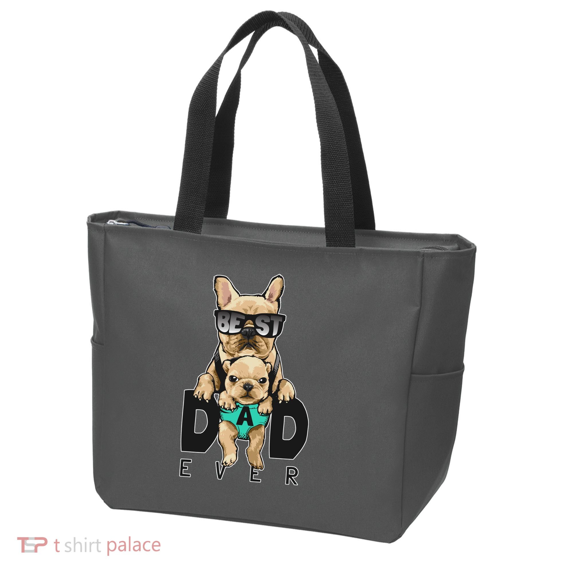 Best Dad Ever Cute Funny Dog Pug Dad Tote Bag
