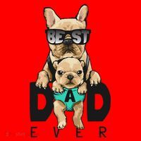 Best Dad Ever Cute Funny Dog Pug Dad Santa Hat thumb 1