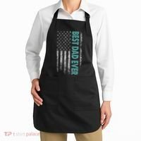 Best Dad Ever Distressed USA American Flag Apron thumb 2
