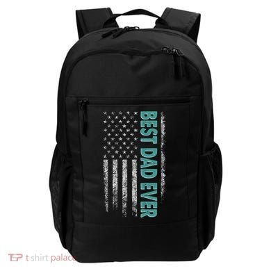 Best Dad Ever Distressed USA American Flag Backpack