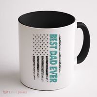 Best Dad Ever Distressed USA American Flag Coffee Mug thumb 1