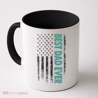 Best Dad Ever Distressed USA American Flag Coffee Mug thumb 0