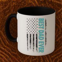 Best Dad Ever Distressed USA American Flag Coffee Mug thumb 2