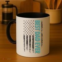 Best Dad Ever Distressed USA American Flag Coffee Mug thumb 4