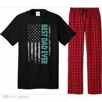 Best Dad Ever Distressed USA American Flag Pajama Set thumb 0