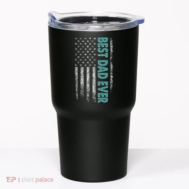 Best Dad Ever Distressed USA American Flag Tumbler