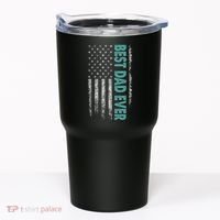 Best Dad Ever Distressed USA American Flag Tumbler thumb 0