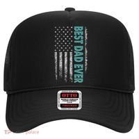 Best Dad Ever Distressed USA American Flag Hat thumb 0