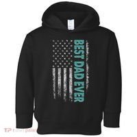 Best Dad Ever Distressed USA American Flag Toddler Hoodie thumb 0