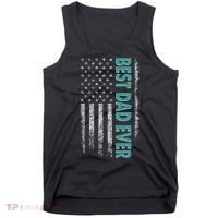 Best Dad Ever Distressed USA American Flag Tank Top thumb 0