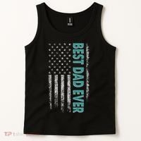 Best Dad Ever Distressed USA American Flag Tank Top thumb 2