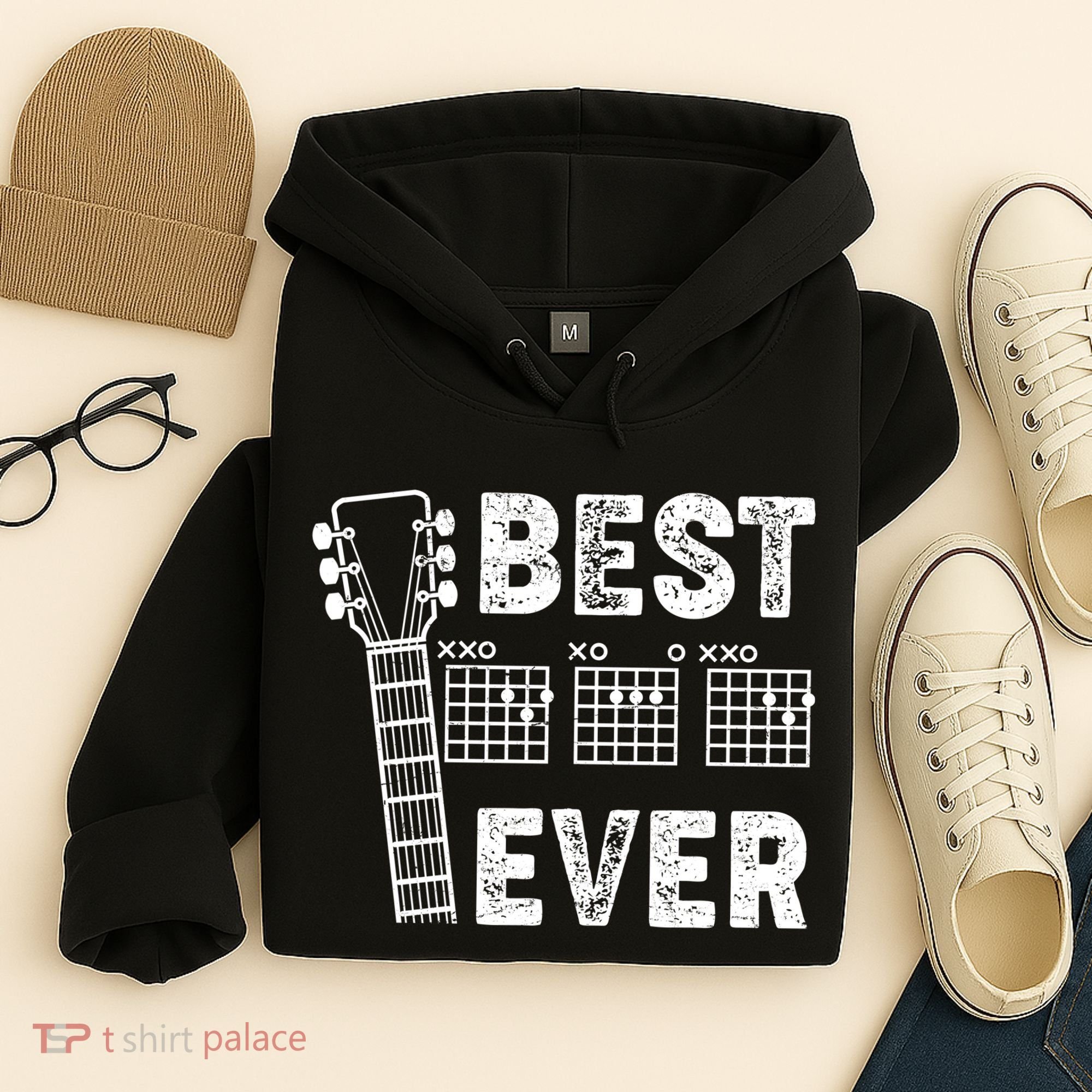 Best Dad Ever Musical Guitar Chords Hoodie