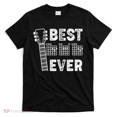 Best Dad Ever Musical Guitar Chords T-Shirt
