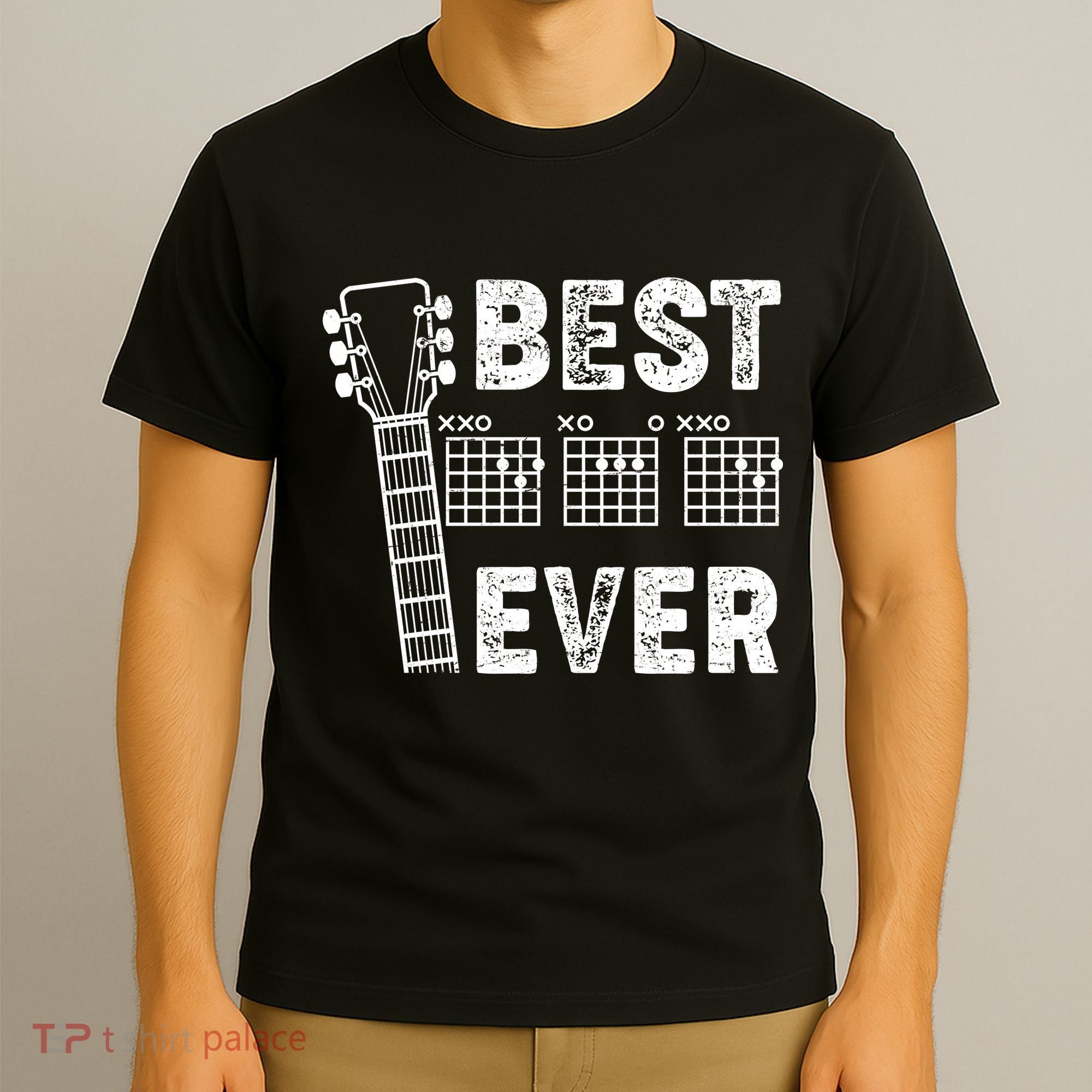 Best Dad Ever Musical Guitar Chords T-Shirt