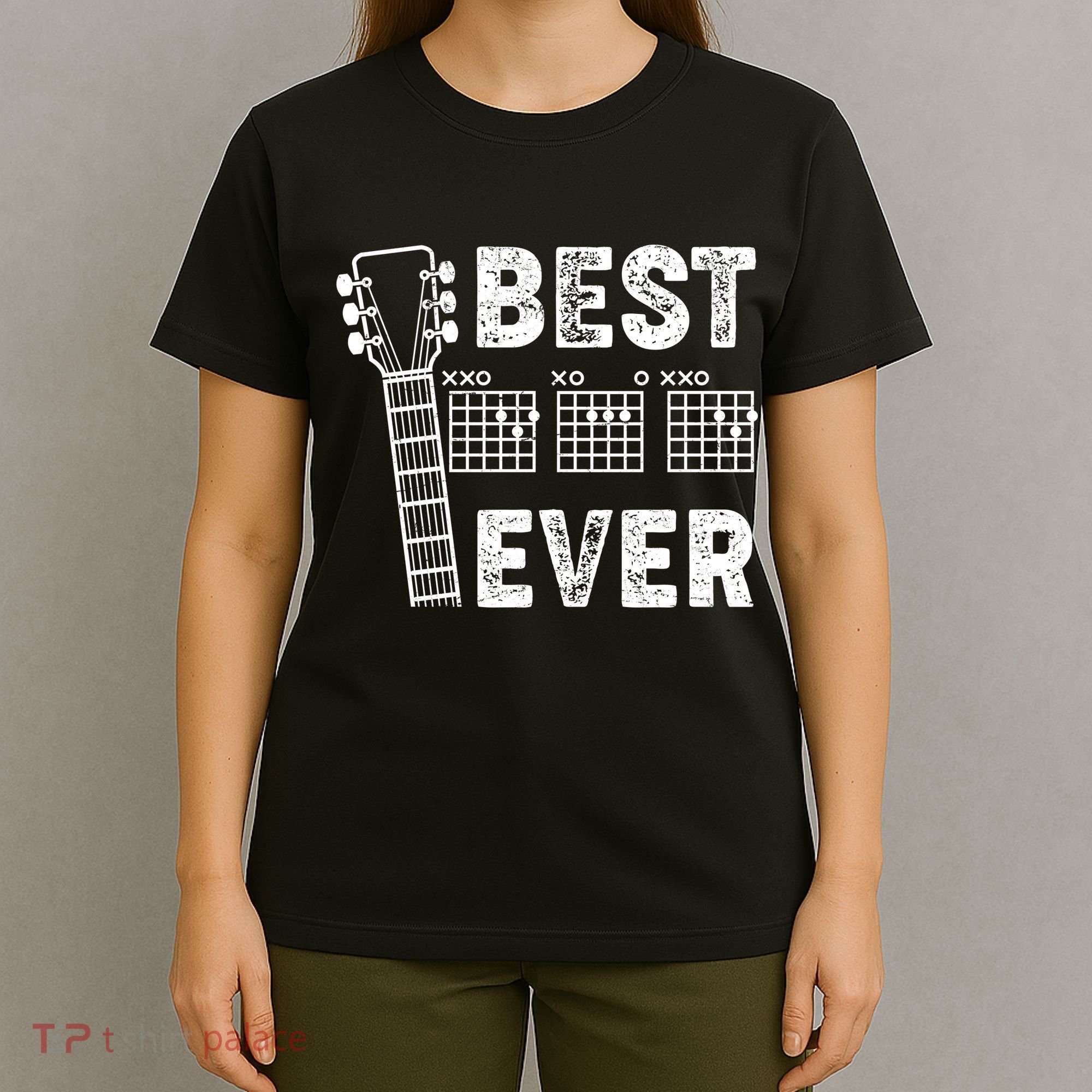 Best Dad Ever Musical Guitar Chords T-Shirt