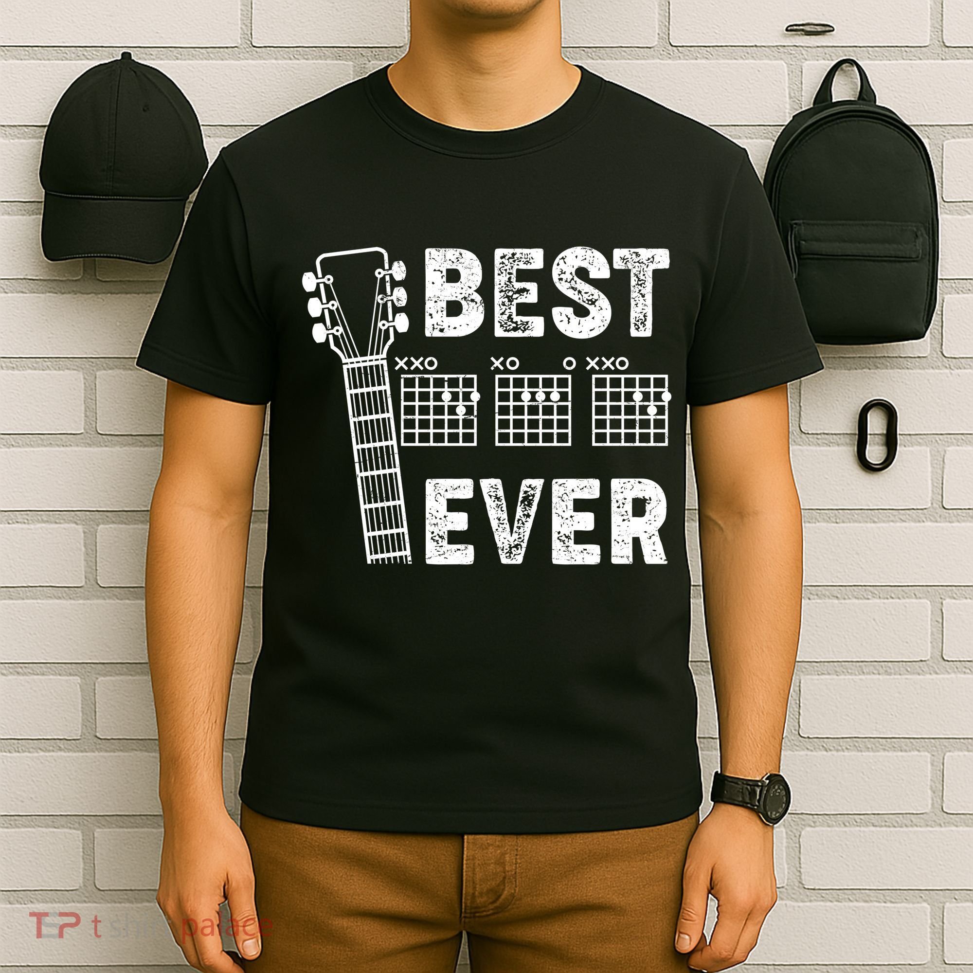 Best Dad Ever Musical Guitar Chords T-Shirt