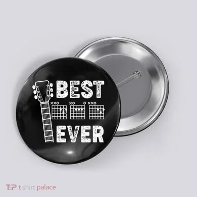Best Dad Ever Musical Guitar Chords Button