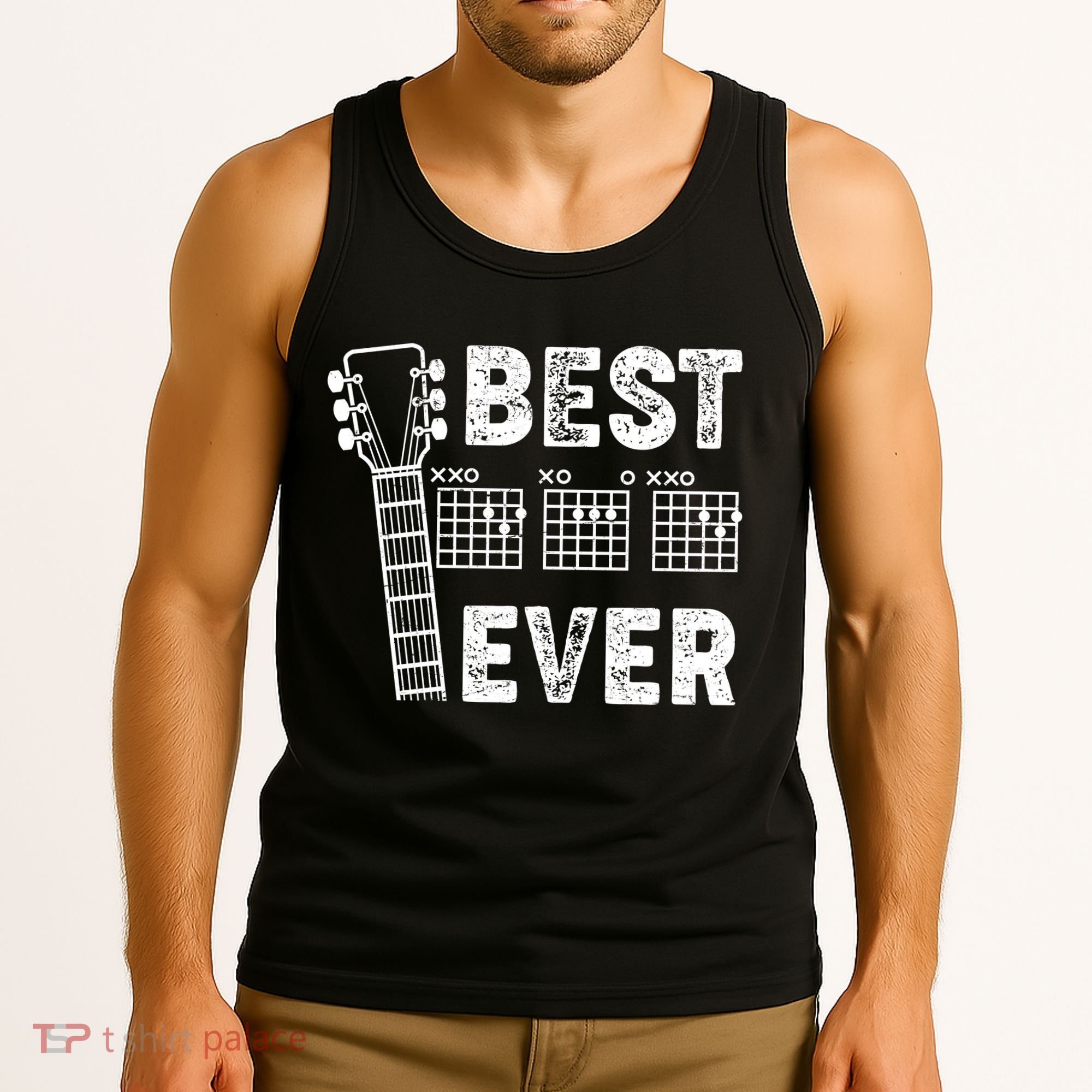 Best Dad Ever Musical Guitar Chords Tank Top