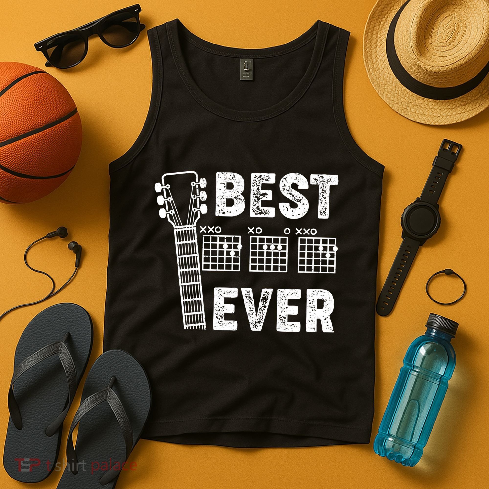 Best Dad Ever Musical Guitar Chords Tank Top