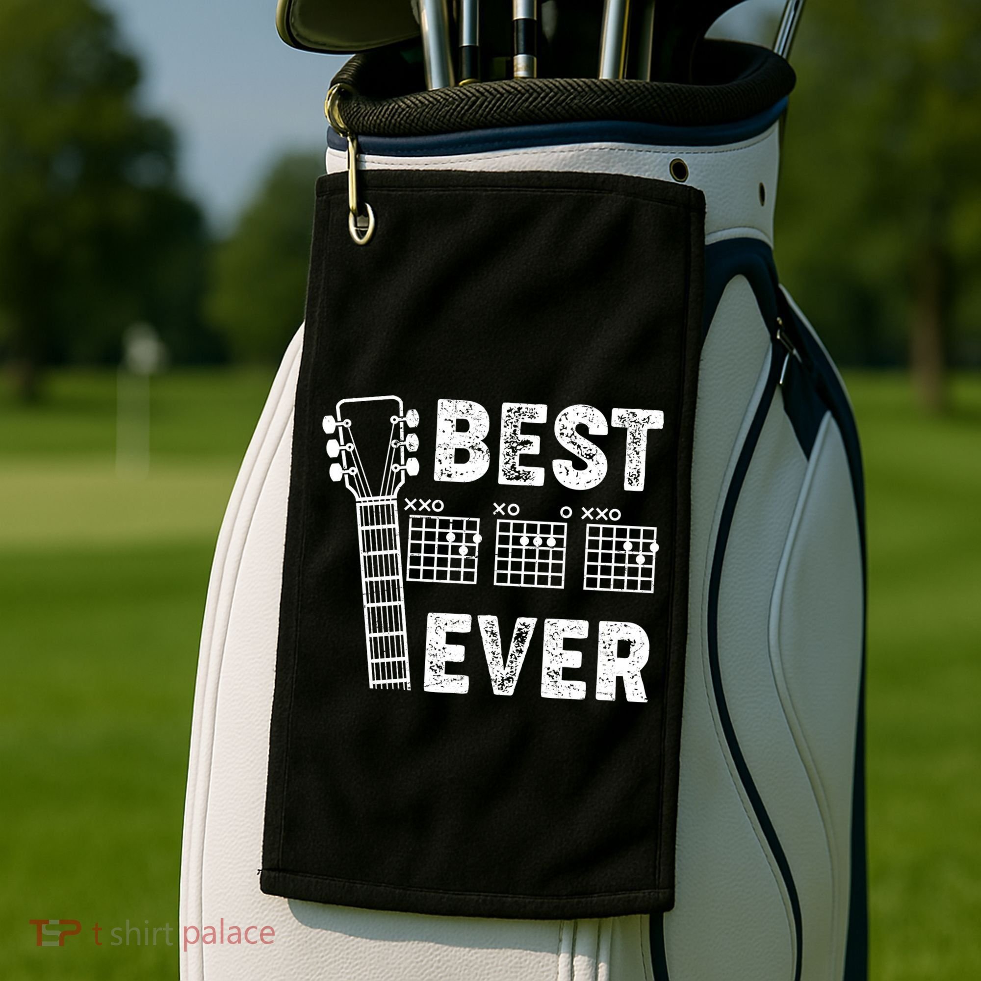 Best Dad Ever Musical Guitar Chords Golf Towel