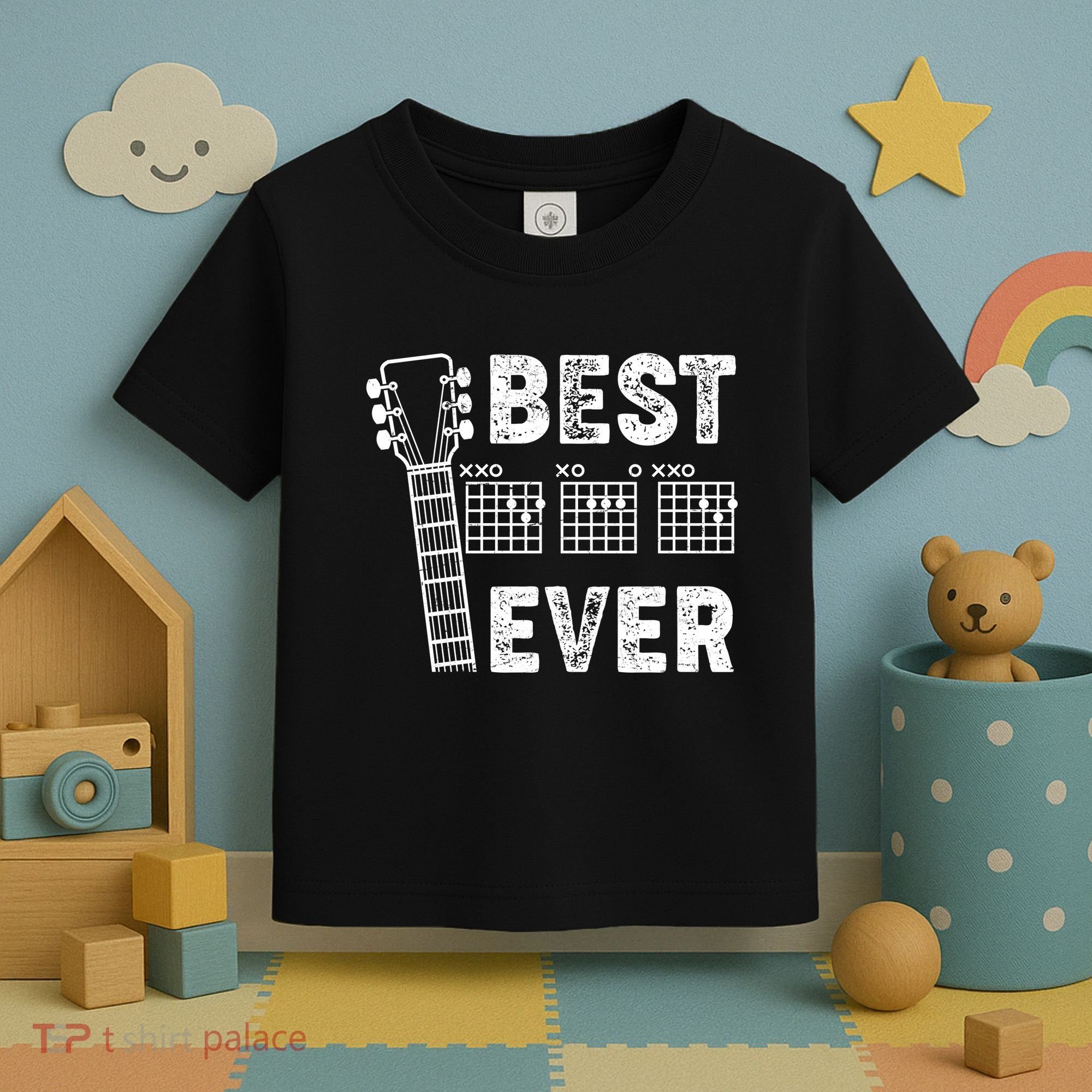 Best Dad Ever Musical Guitar Chords Toddler T-Shirt