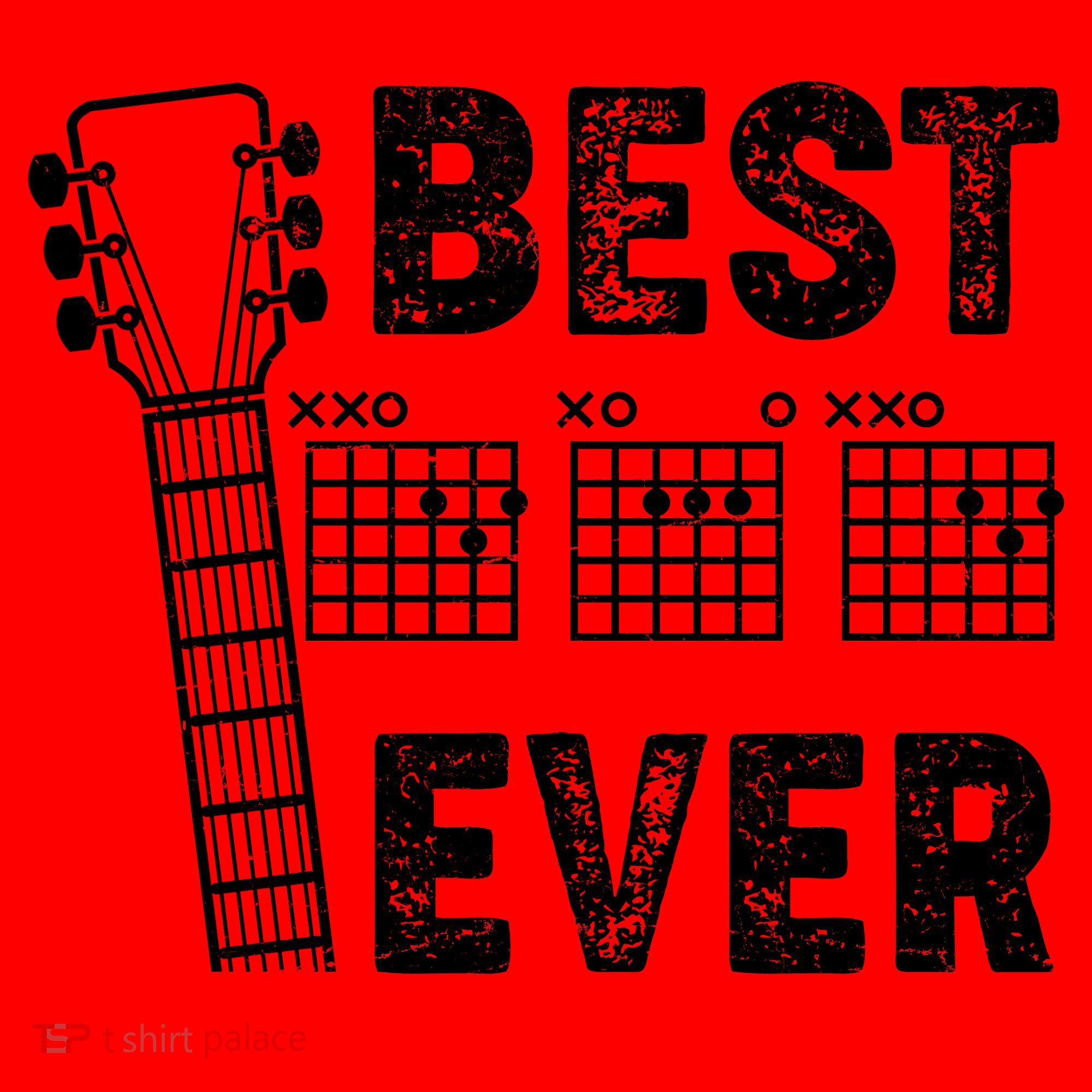 Best Dad Ever Musical Guitar Chords Santa Hat