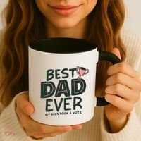 Best Dad Ever My Kids Took A Vote Coffee Mug thumb 3