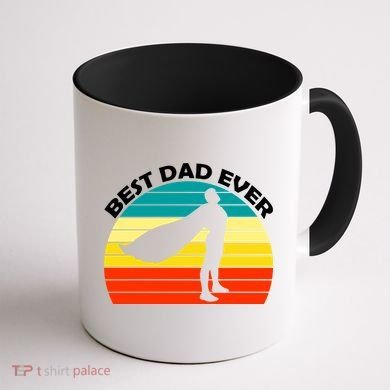 Best Dad Ever Super Dad Hero Coffee Mug back