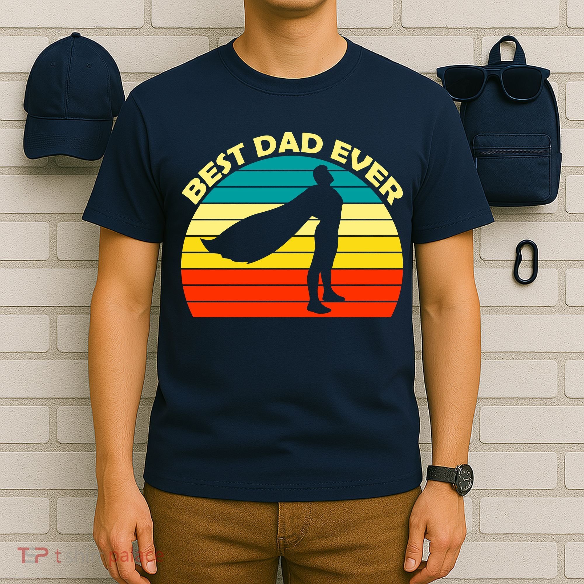 Best Dad Ever Super Dad Hero T-Shirt