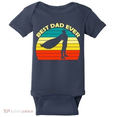 Best Dad Ever Super Dad Hero Baby Bodysuit