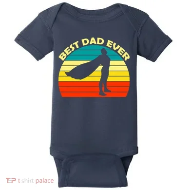Best Dad Ever Super Dad Hero Baby Bodysuit